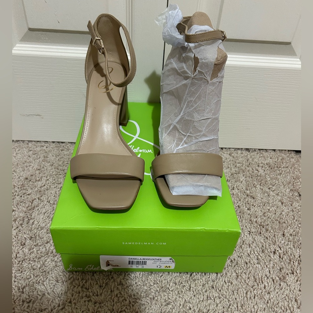 Sam Edelman nude strap heels